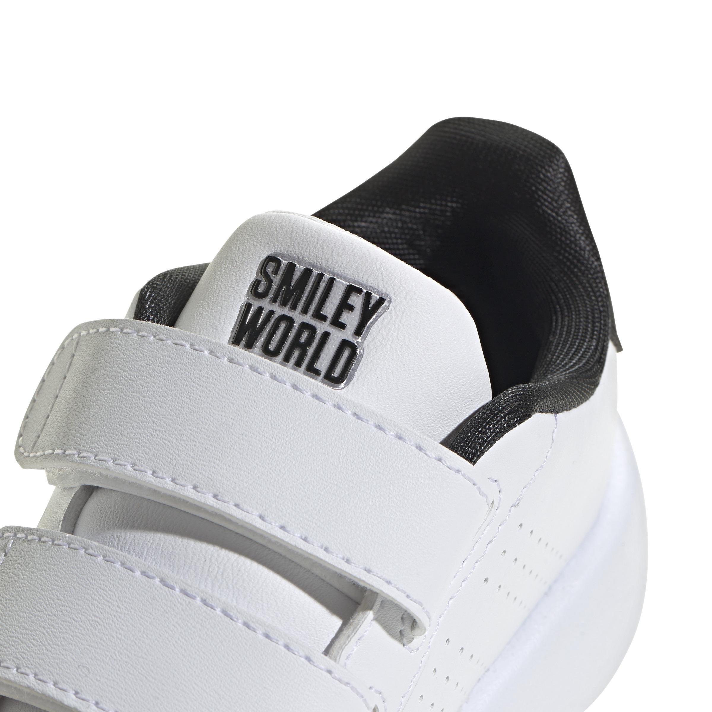 Unisex adidas Smiley Advantage Shoes Kids, White, A701_ONE, large image number 4