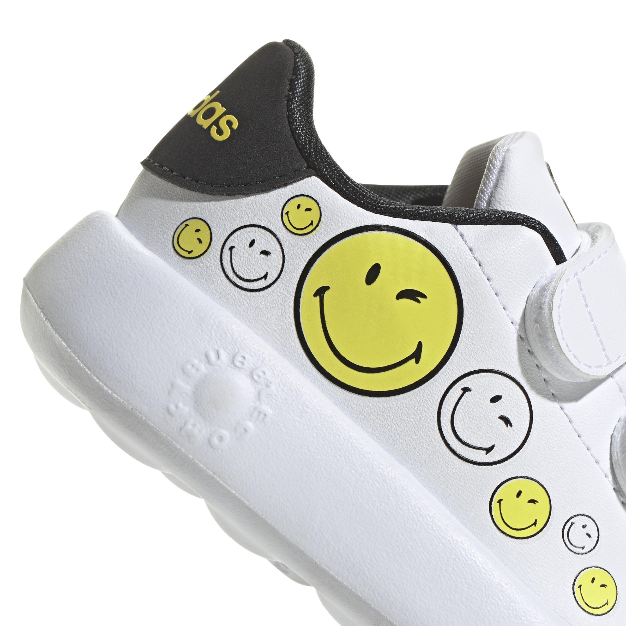 Unisex Kids adidas Smiley Advantage Shoes, White, , large image number 5