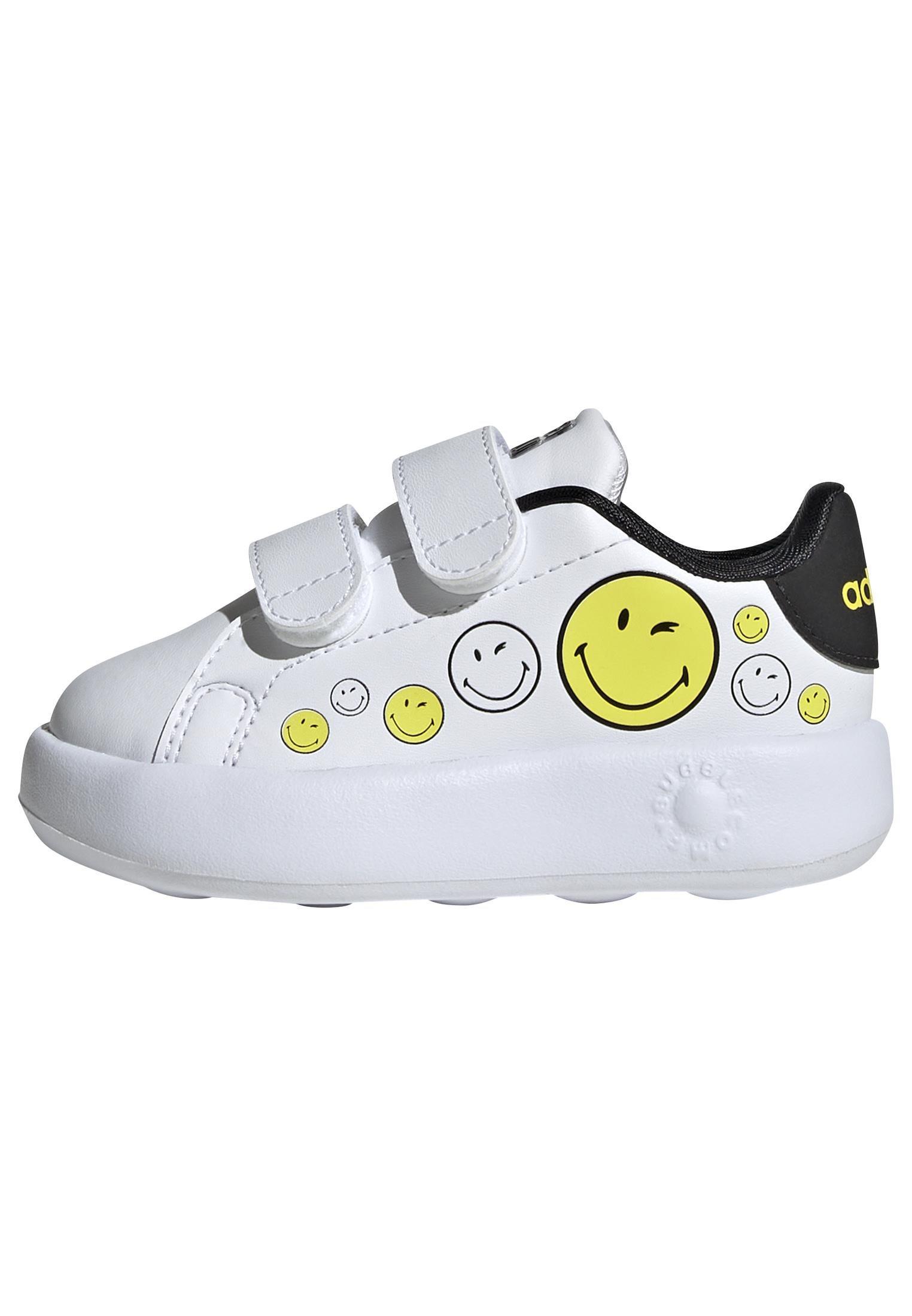 Unisex Kids adidas Smiley Advantage Shoes, White, , large image number 9
