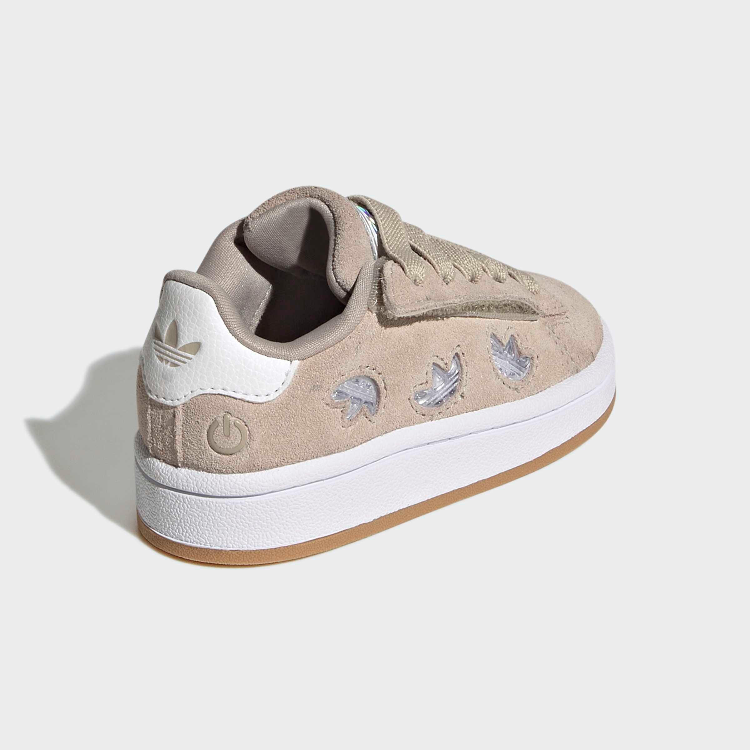 Kids Unisex Campus 00S Led Lights Comfort Closure Elastic Lace Shoes, Beige, A701_ONE, large image number 4