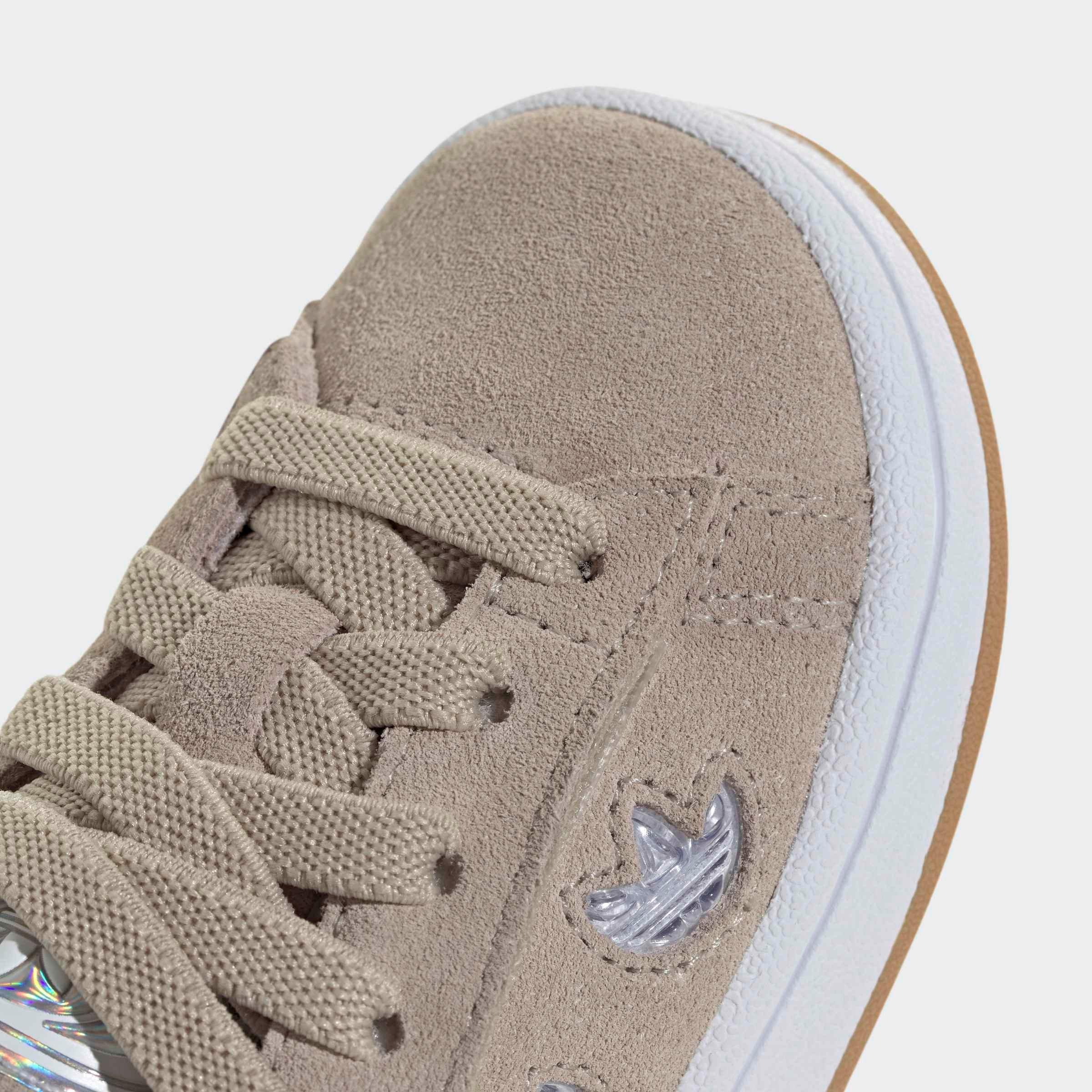 Kids Unisex Campus 00S Led Lights Comfort Closure Elastic Lace Shoes, Beige, A701_ONE, large image number 5