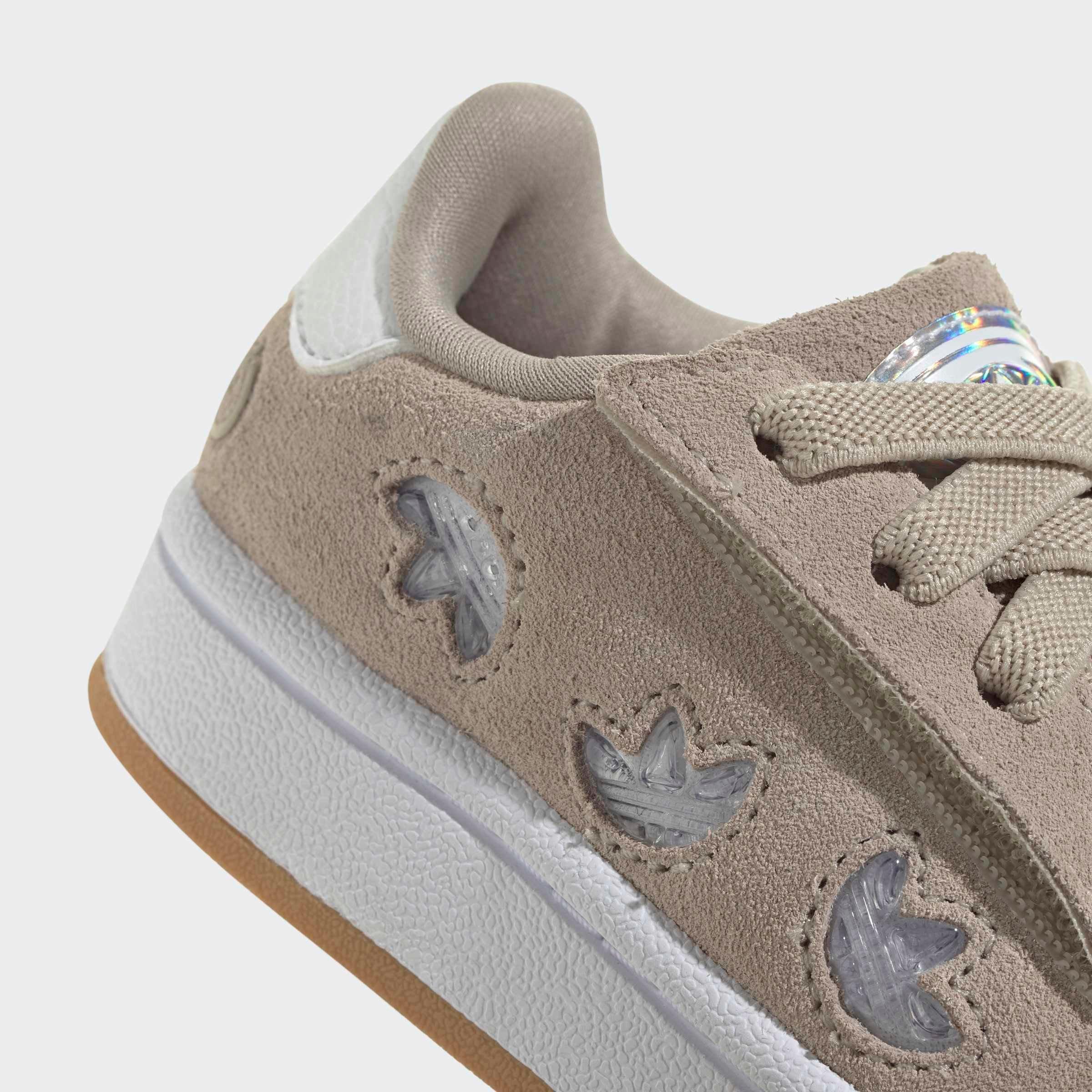 Kids Unisex Campus 00S Led Lights Comfort Closure Elastic Lace Shoes, Beige, A701_ONE, large image number 6