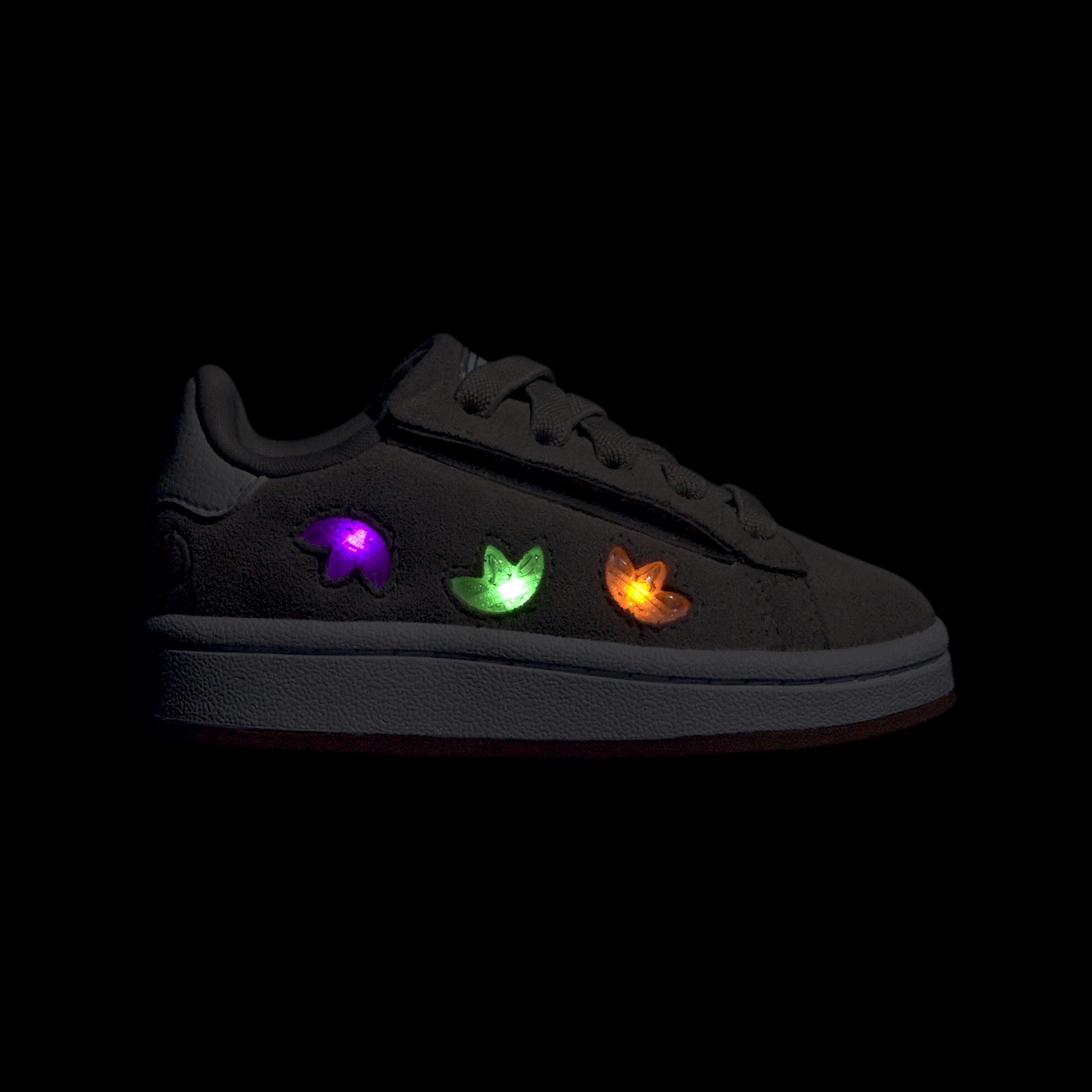 Kids Unisex Campus 00S Led Lights Comfort Closure Elastic Lace Shoes, Beige, A701_ONE, large image number 10