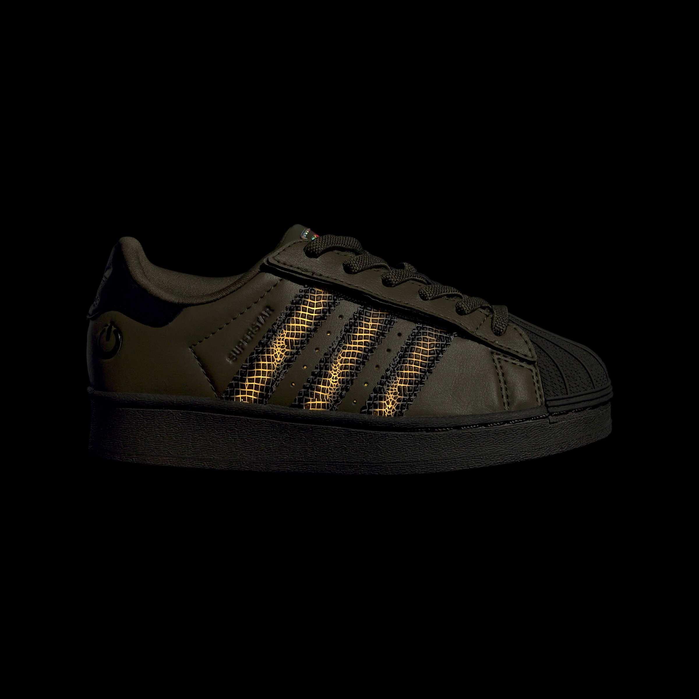 Kids Unisex Superstar Led Lights Comfort Closure Elastic Lace Shoes, Green, A701_ONE, large image number 11