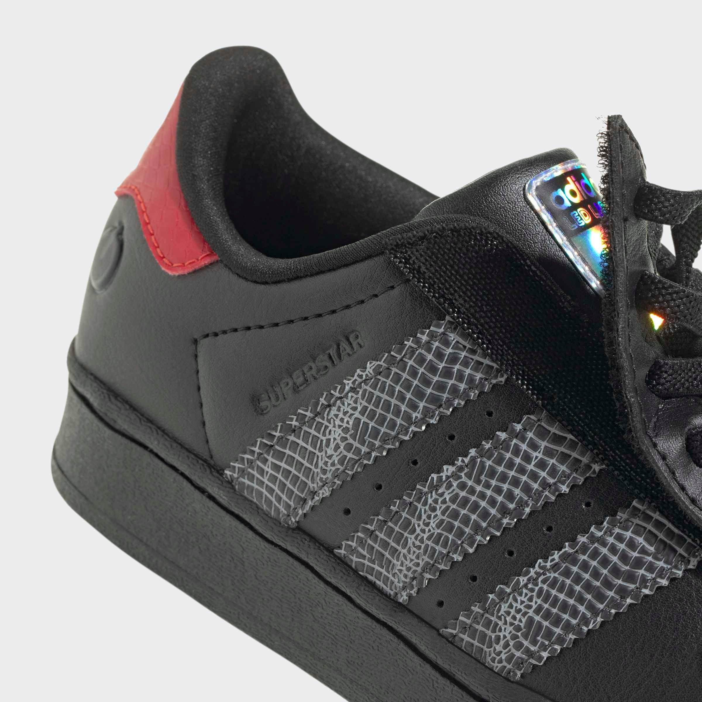 Kids Unisex Superstar Led Lights Comfort Closure Elastic Lace Shoes, Black, A701_ONE, large image number 7