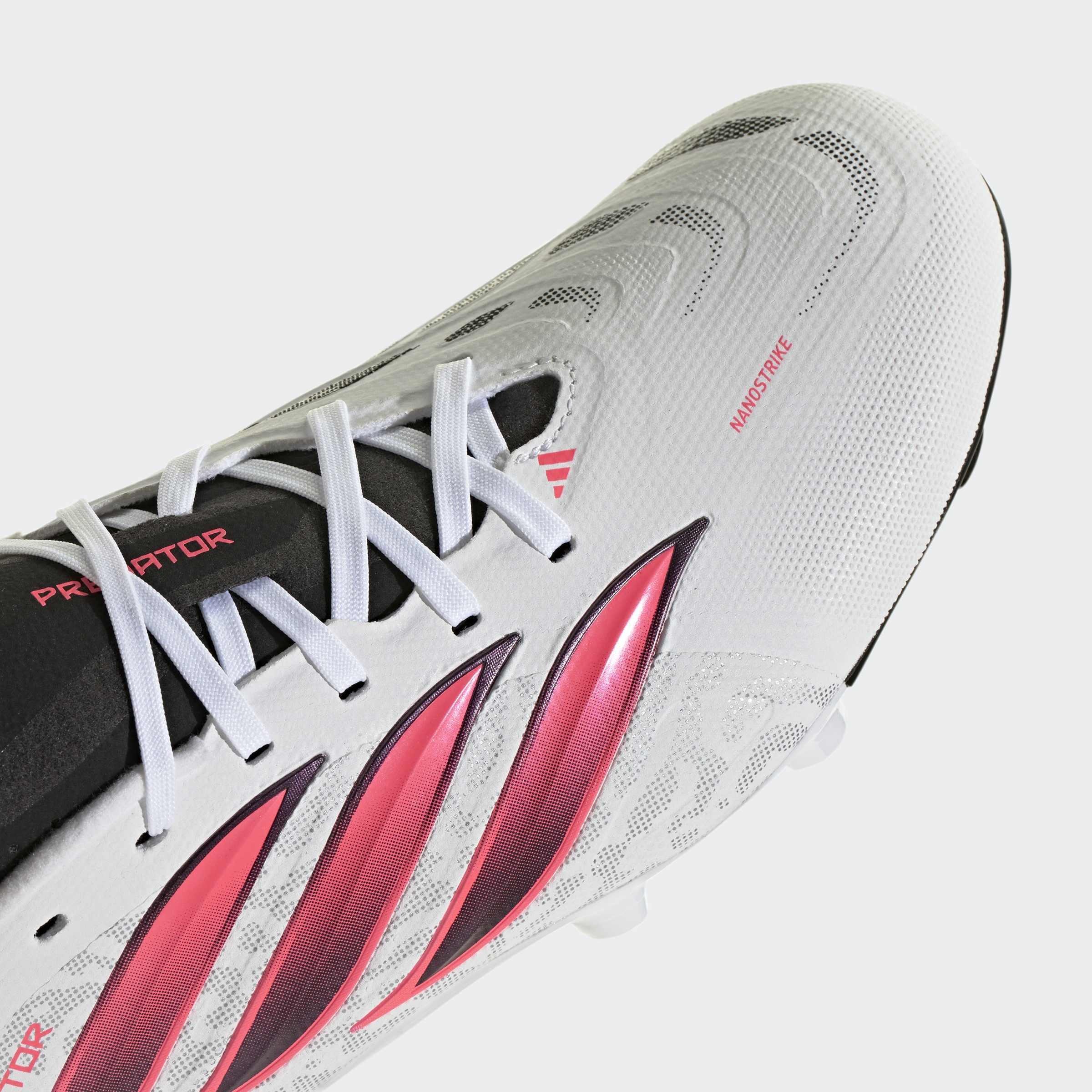 Unisex Predator League Firm Ground Football Boots, White, A701_ONE, large image number 4