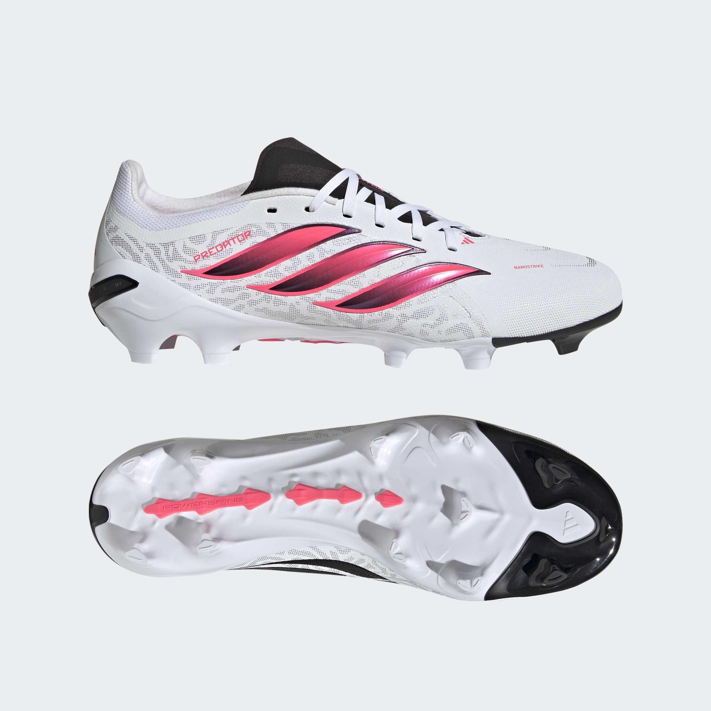 Unisex Predator League Firm Ground Football Boots, White, A701_ONE, large image number 7