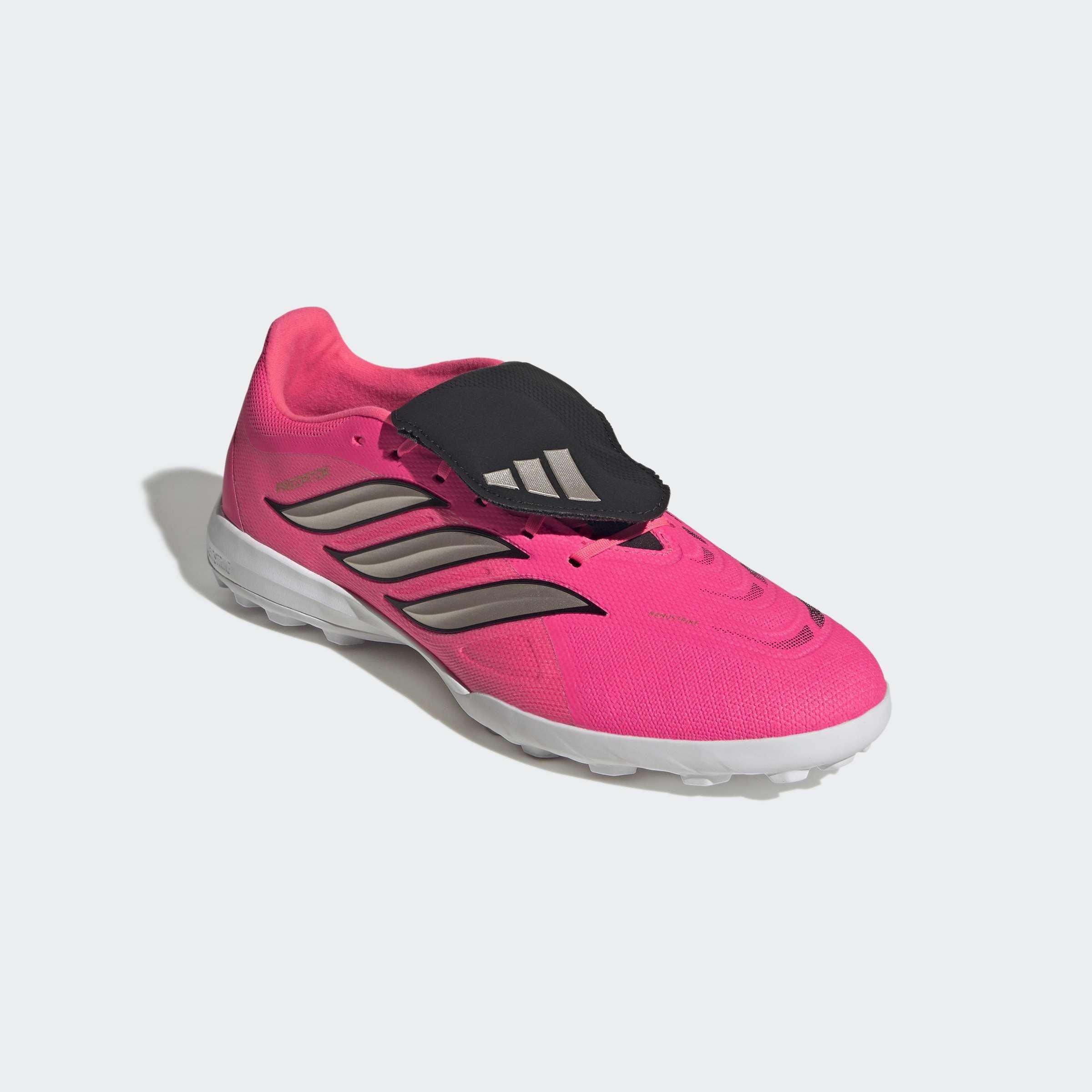 Unisex PREDATOR LEAGUE Fold-Over Tongue Turf Football Boots, Pink, A701_ONE, large image number 2