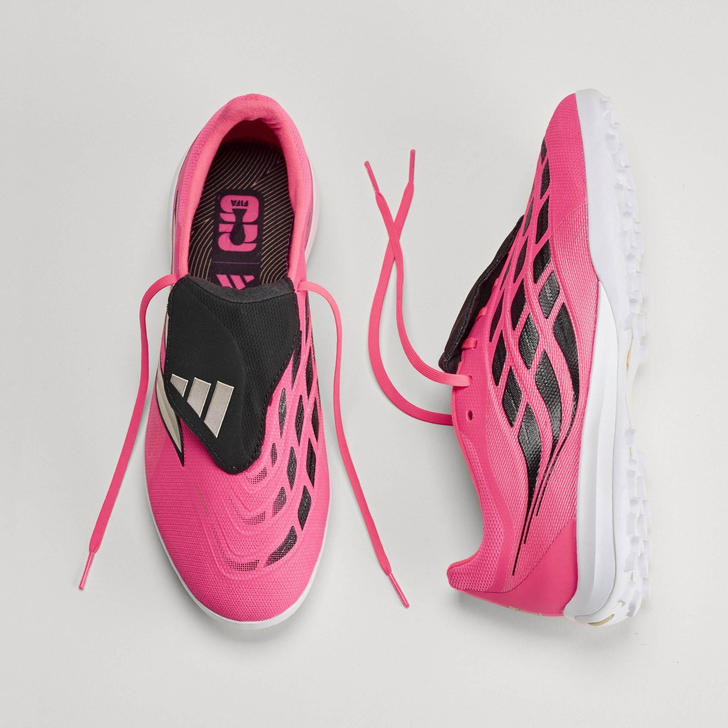 Unisex PREDATOR LEAGUE Fold-Over Tongue Turf Football Boots, Pink, A701_ONE, large image number 8