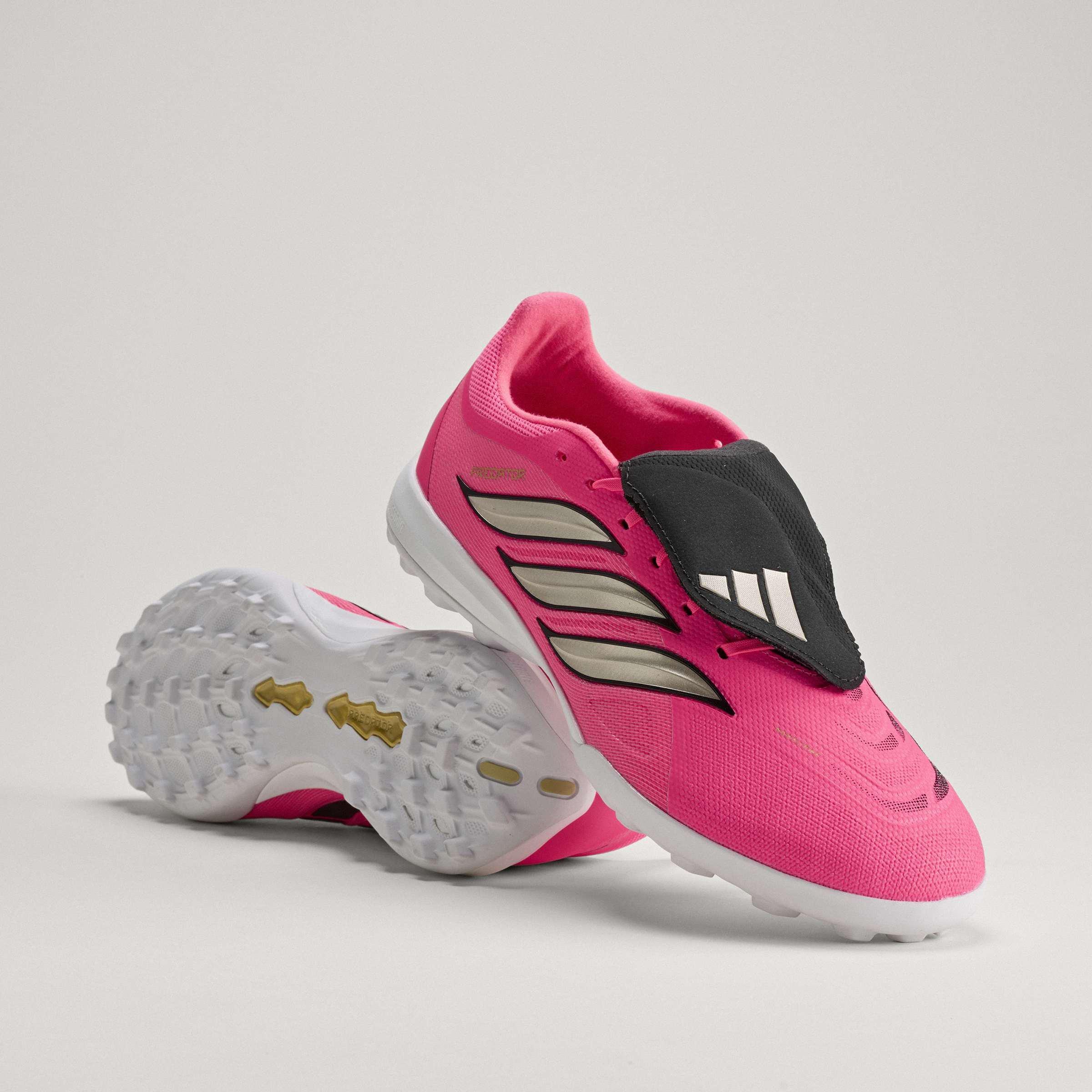 Unisex PREDATOR LEAGUE Fold-Over Tongue Turf Football Boots, Pink, A701_ONE, large image number 9