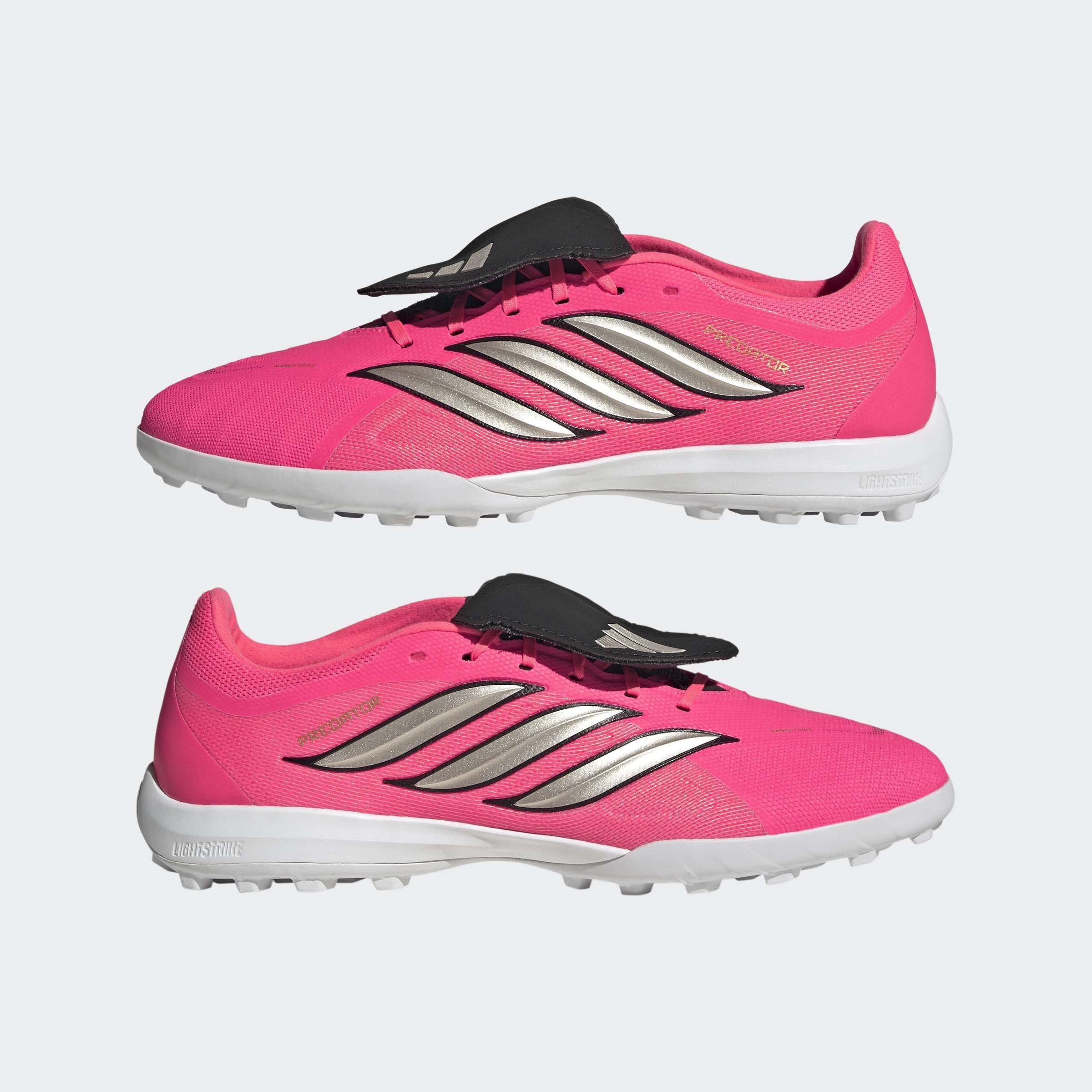 Unisex PREDATOR LEAGUE Fold-Over Tongue Turf Football Boots, Pink, A701_ONE, large image number 10