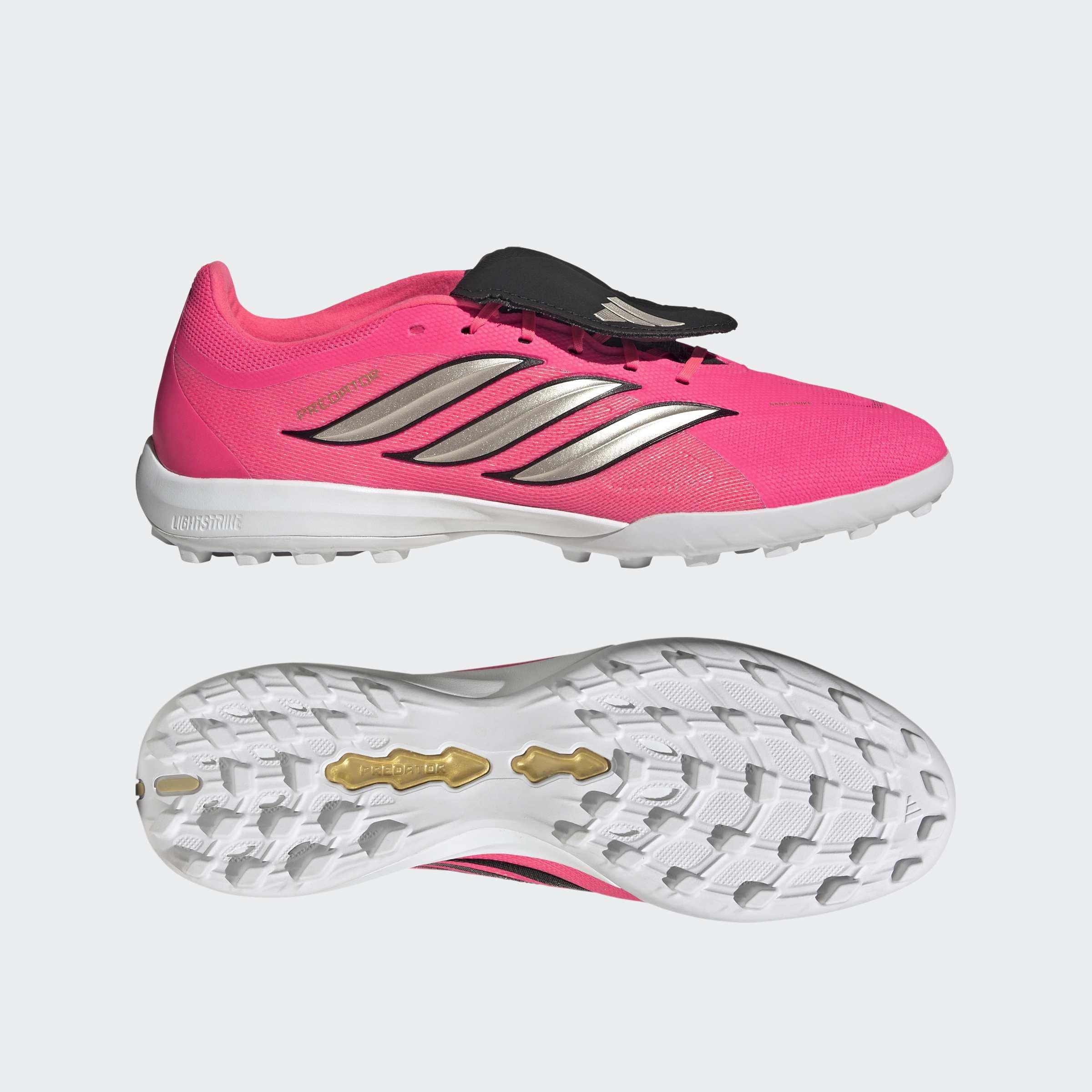 Unisex PREDATOR LEAGUE Fold-Over Tongue Turf Football Boots, Pink, A701_ONE, large image number 11