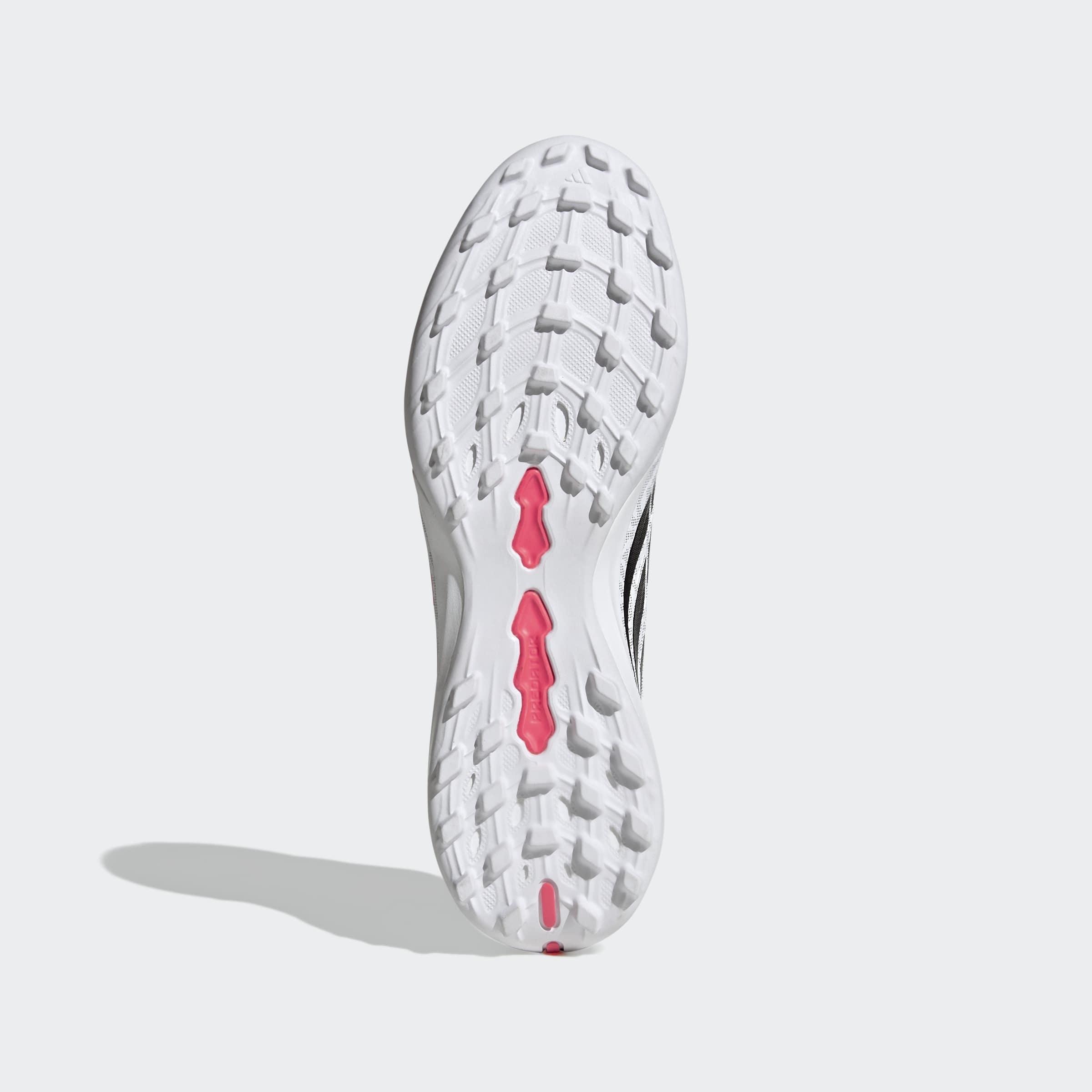 Unisex Predator League Fold-Over Tongue Turf Football Boots, White, A701_ONE, large image number 7