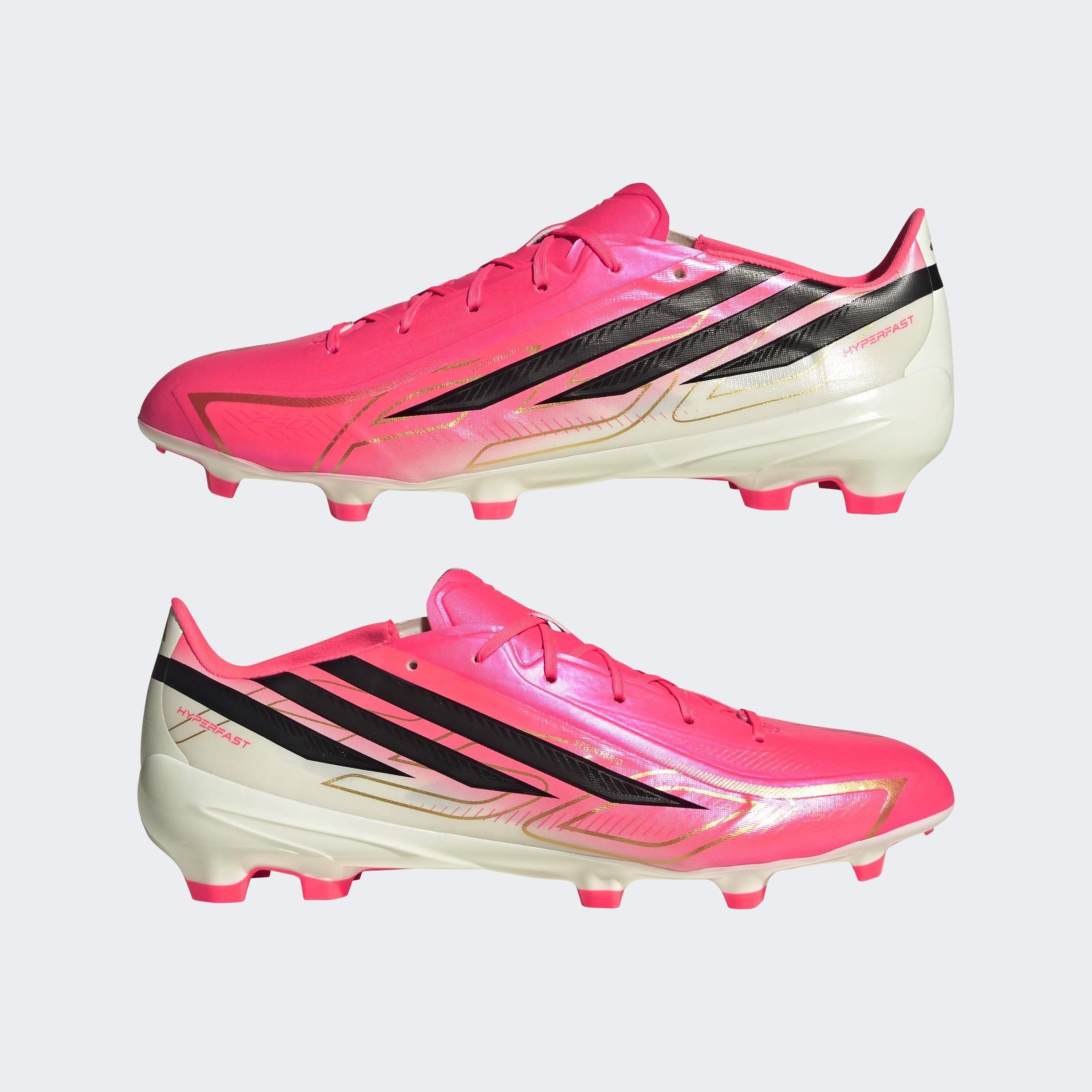 Unisex F50 Hyperfast League Firm Ground Football Boots, Pink, A701_ONE, large image number 6