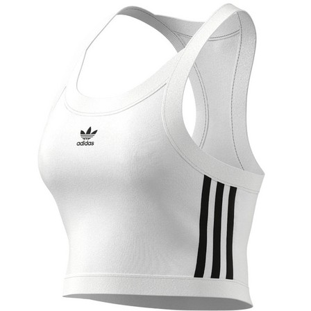 Women Adicolor Classics 3-Stripes Short Tank Top, White, A701_ONE, large image number 8