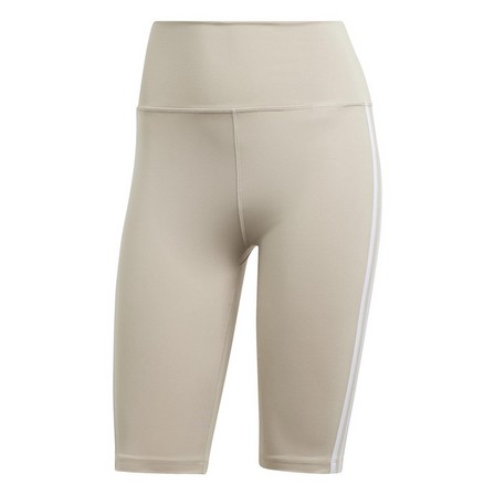 Women Adicolor Classics High-Waisted Short Leggings, Beige, A701_ONE, large image number 1