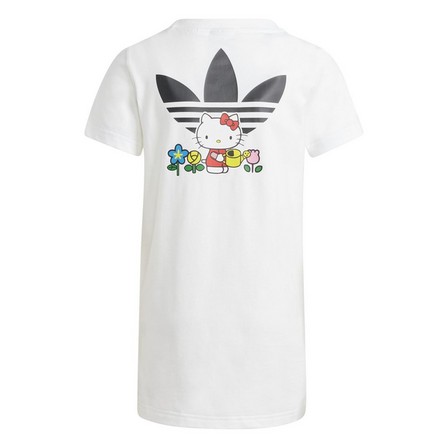 Unisex Kids Adidas Originals X Hello Kitty Tee Dress Set, White, A701_ONE, large image number 2