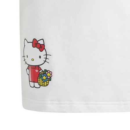 Unisex Kids Adidas Originals X Hello Kitty Tee Dress Set, White, A701_ONE, large image number 5