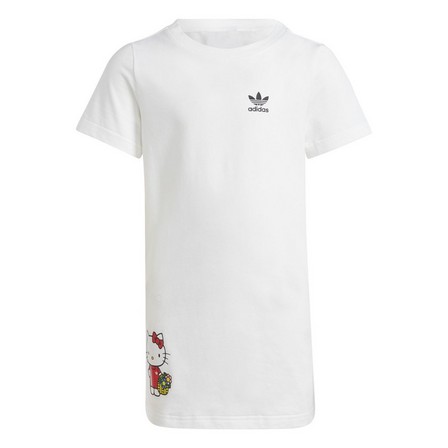 Unisex Kids Adidas Originals X Hello Kitty Tee Dress Set, White, A701_ONE, large image number 6