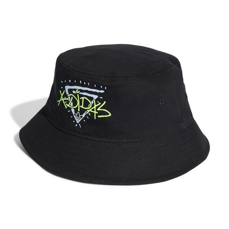 Unisex Kids Graphic Bucket Hat, Black, A701_ONE, large image number 0