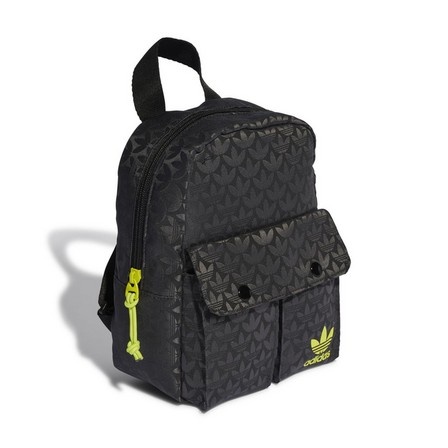 Women Trefoil Monogram Jacquard Mini Backpack, Black, A701_ONE, large image number 1