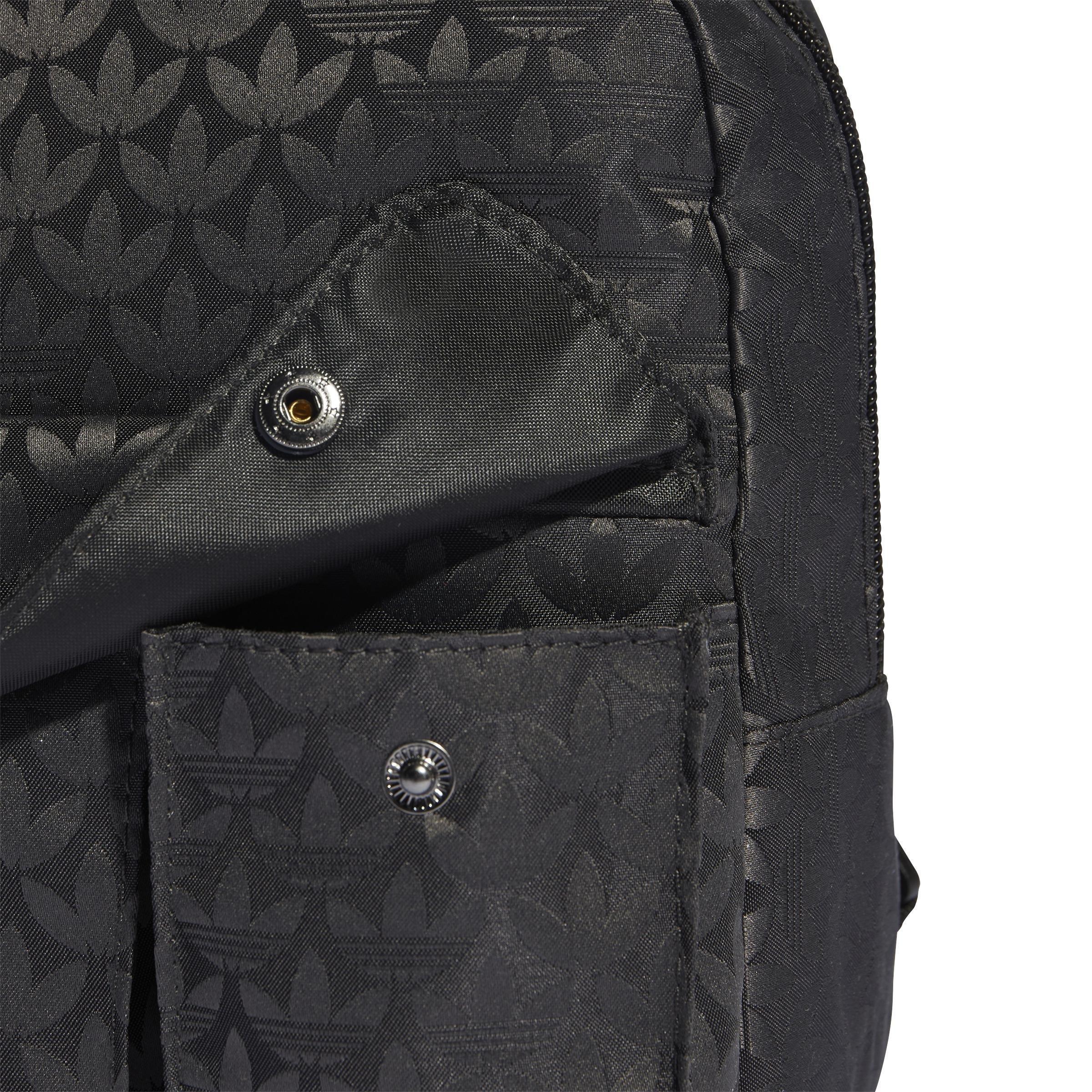 Trefoil Monogram Jacquard Mini Backpack, Black, A701_ONE, large image number 5