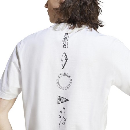 Men Sportswear Brand Love T-Shirt, White, A701_ONE, large image number 5