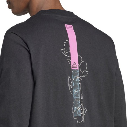 Men Adidas Sportswear City Escape Long Sleeve Pocket T-Shirt, Black, A701_ONE, large image number 5