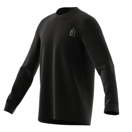 Men Adidas Sportswear City Escape Long Sleeve Pocket T-Shirt, Black, A701_ONE, large image number 6