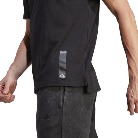 Men Sportswear City Escape Split-Hem T-Shirt, Black, A701_ONE, large image number 4