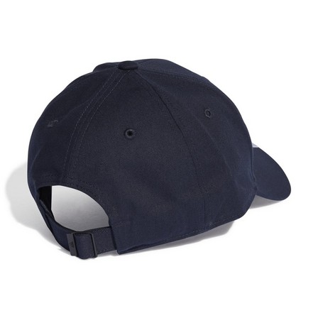 Unisex 3-Stripes Cotton Twill Baseball Cap, Blue, A701_ONE, large image number 1