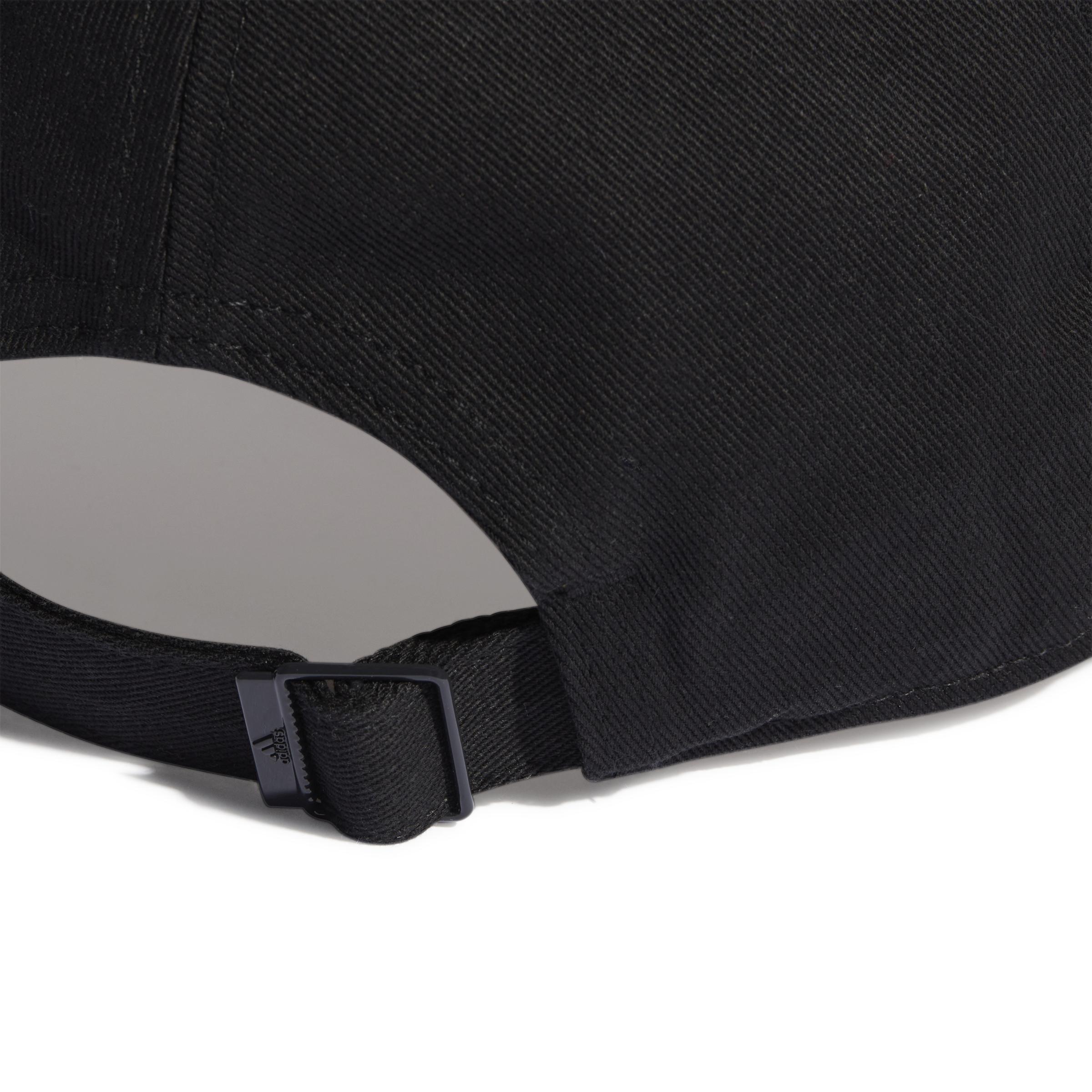 Unisex Cotton Twill Baseball Cap, Black, A701_ONE, large image number 3