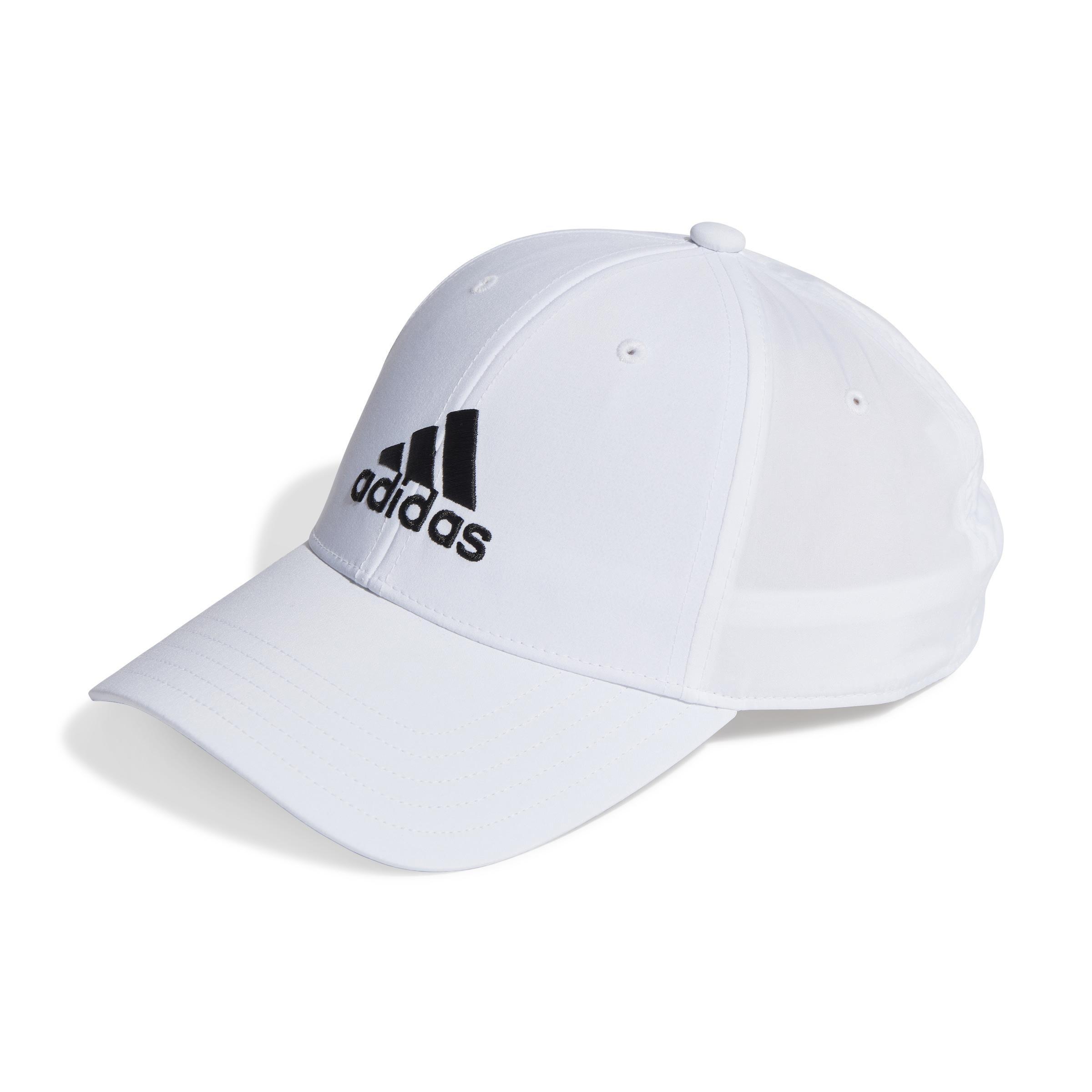 Embroidered Logo Lightweight Baseball Cap, White, A701_ONE, large image number 0