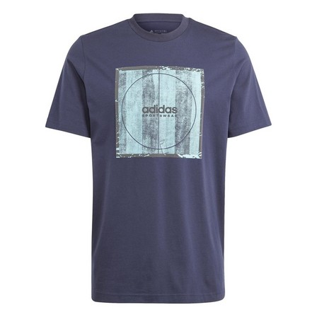 Men Tiro Box Graphic T-Shirt, Navy, A701_ONE, large image number 1
