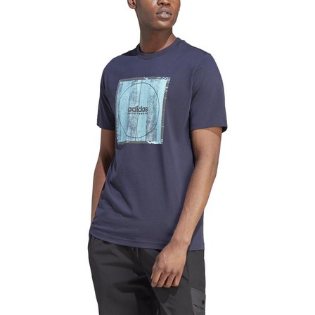 Men Tiro Box Graphic T-Shirt, Navy, A701_ONE, large image number 2
