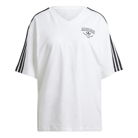 Women V-Neck Logo T-Shirt, White, A701_ONE, large image number 1
