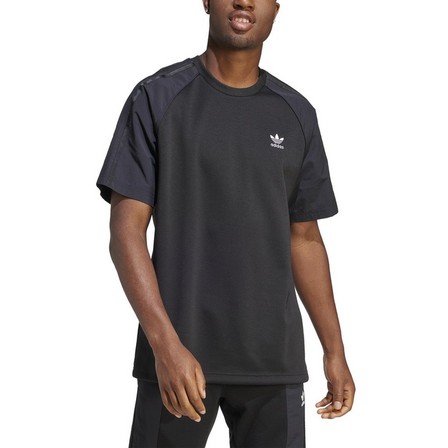 Men Adicolor Re-Pro Sst Material Mix T-Shirt, Black, A701_ONE, large image number 2