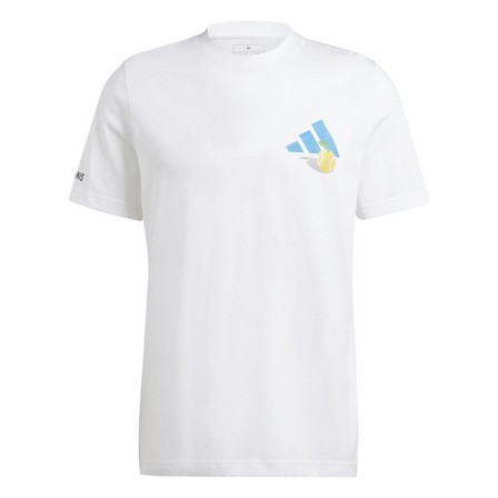 Men Aeroready Tennis Printed T-Shirt, White, A701_ONE, large image number 3