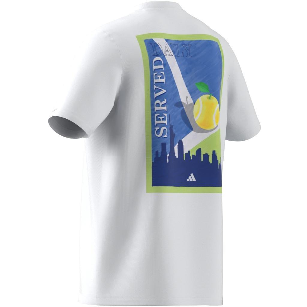 Men Aeroready Tennis Printed T-Shirt, White, A701_ONE, large image number 9
