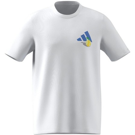 Men Aeroready Tennis Printed T-Shirt, White, A701_ONE, large image number 13