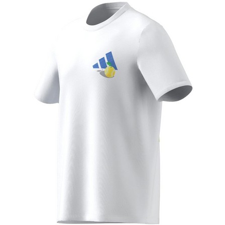 Men Aeroready Tennis Printed T-Shirt, White, A701_ONE, large image number 14