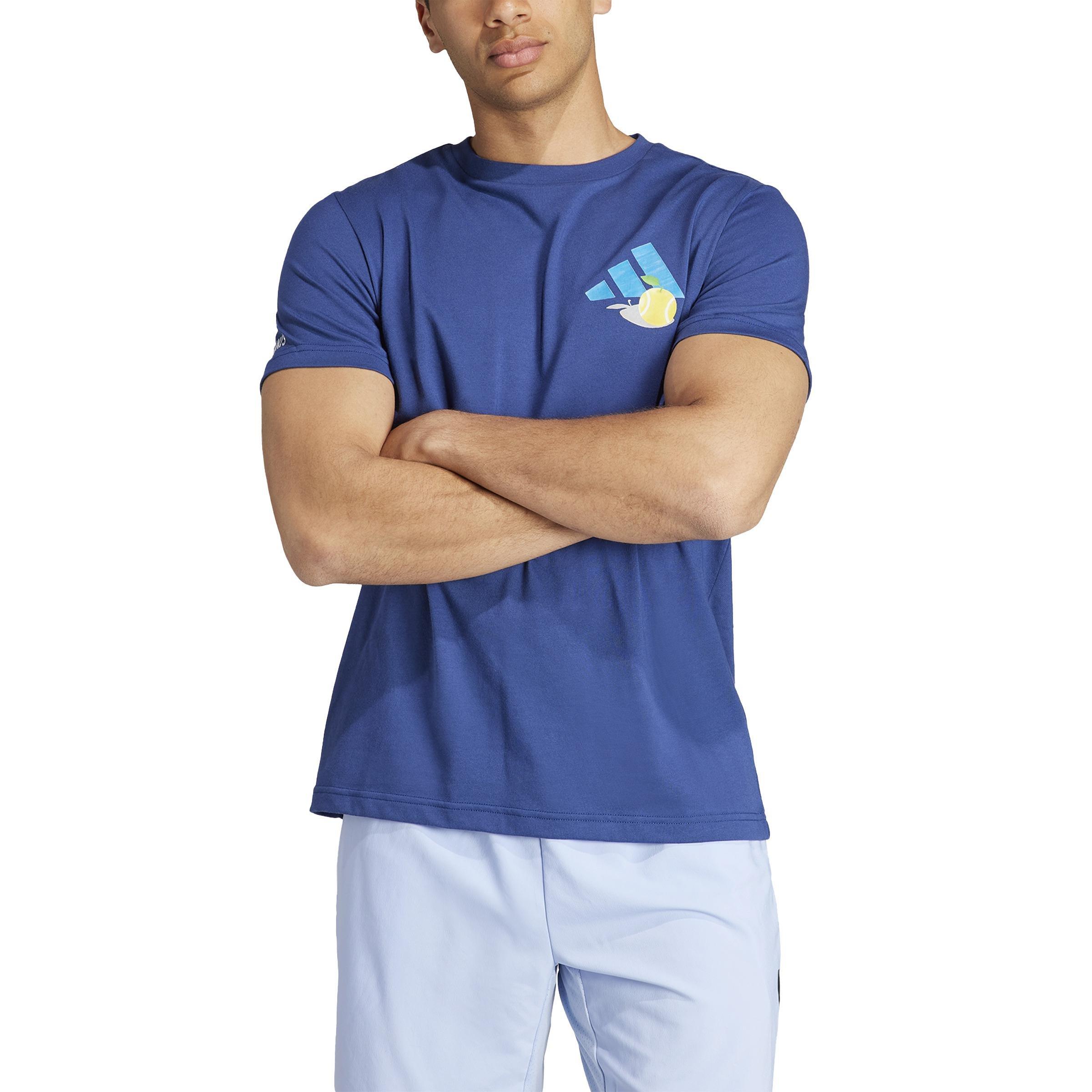 Men Aeroready Tennis Daily Served Graphic T-Shirt, Navy, A701_ONE, large image number 1