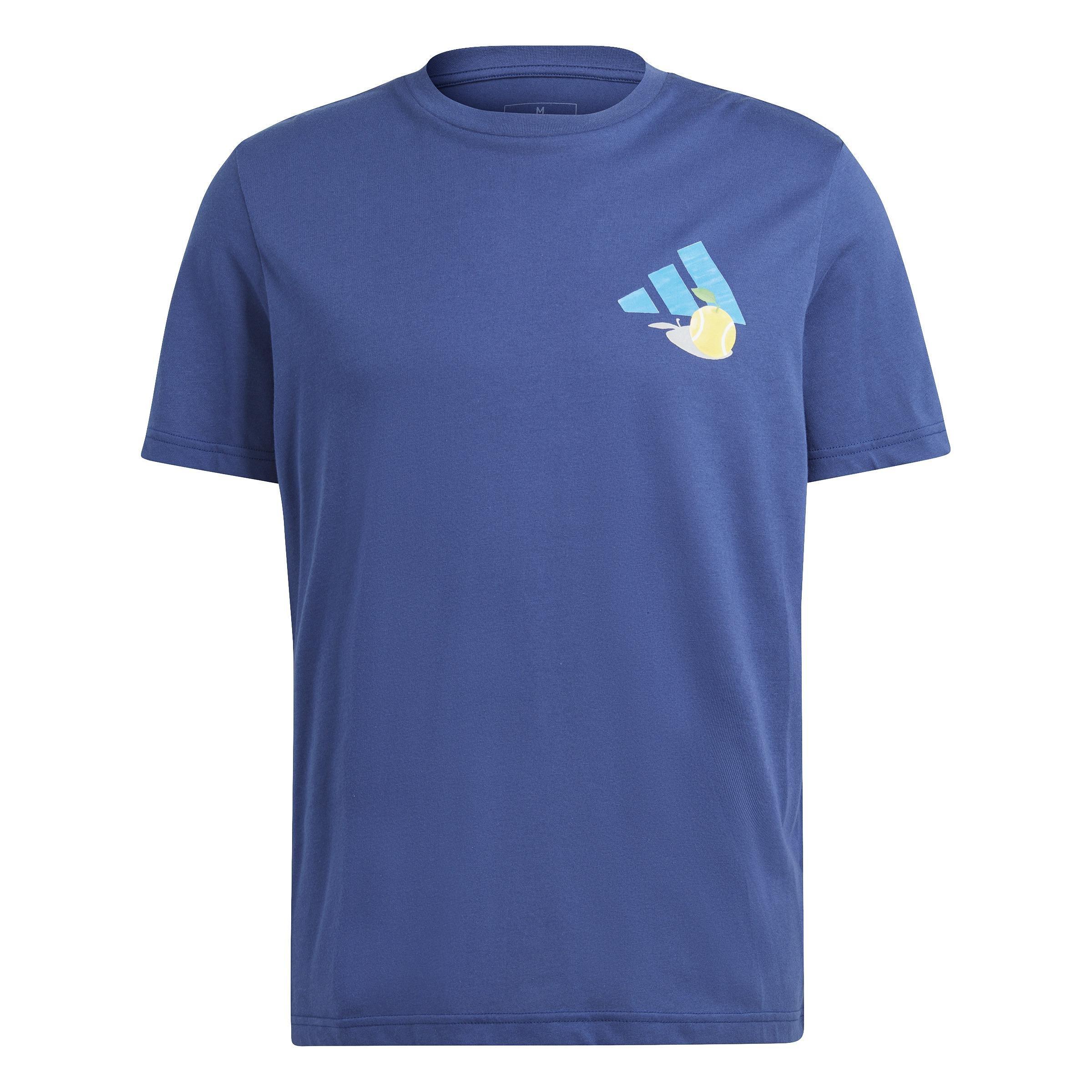 Men Aeroready Tennis Daily Served Graphic T-Shirt, Navy, A701_ONE, large image number 4