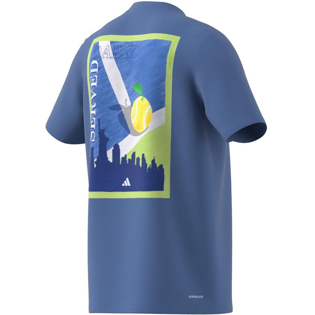 Men Aeroready Tennis Daily Served Graphic T-Shirt, Navy, A701_ONE, large image number 9