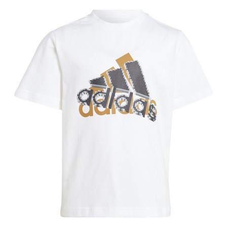 Unisex Kids Adidas X Classic Lego Graphic T-Shirt, White, A701_ONE, large image number 1