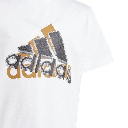 Unisex Kids Adidas X Classic Lego Graphic T-Shirt, White, A701_ONE, large image number 4