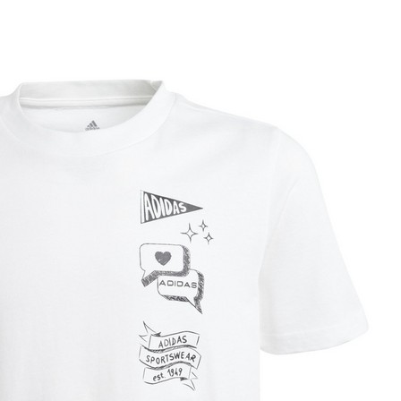 Unisex Kids Graphic T-Shirt, White, A701_ONE, large image number 1