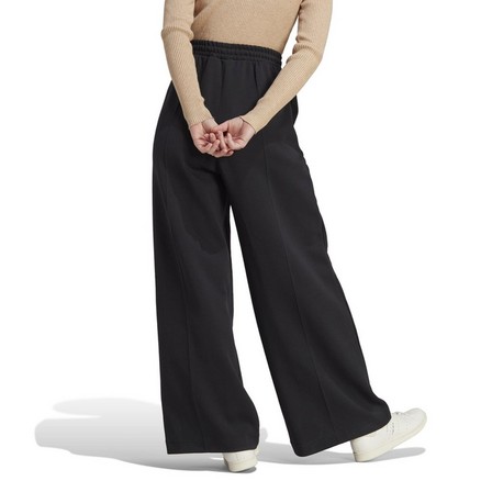 Female Premium Wide-Leg Pintuck Tracksuit Bottoms, Black, A701_ONE, large image number 4