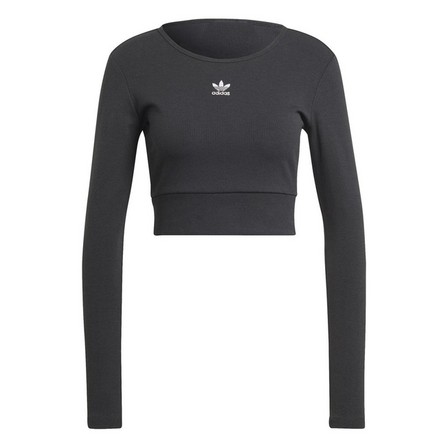 Women Essentials Rib Long-Sleeve Top, Black, A701_ONE, large image number 2