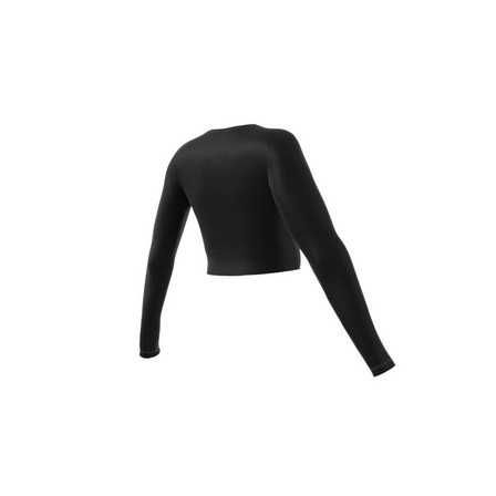Women Essentials Rib Long-Sleeve Top, Black, A701_ONE, large image number 9